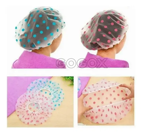 ` L 6 Gorro Baño Capa Elástico Impermeable Plástico U