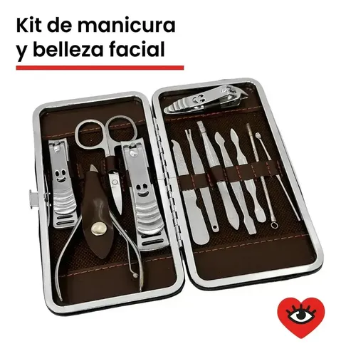 Manicura Pedicura Set 24 Piezas De Acero Inoxidable Estuche Veoquiero