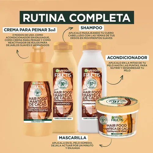 Crema Para Peinar Hair Food Cacao 250 ml
