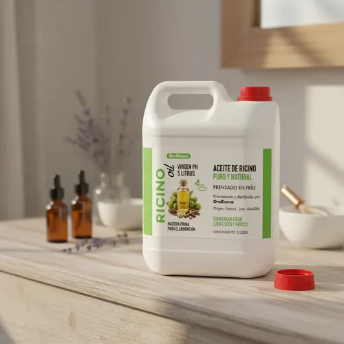 Aceite De Ricino Puro Natural Prensado En Frío X 5 Lt