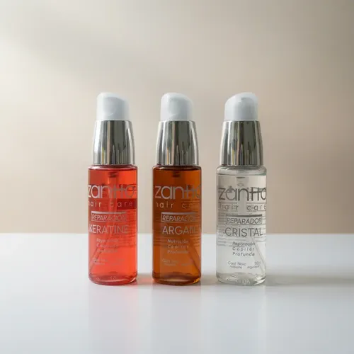 Kit Zantto Argán Nutrición Keratina Y Cristal Rearador 30 Ml