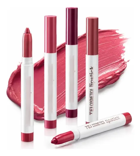 Labial Delineador De Labios Pop Pins Cremoso Tei Cosmetica