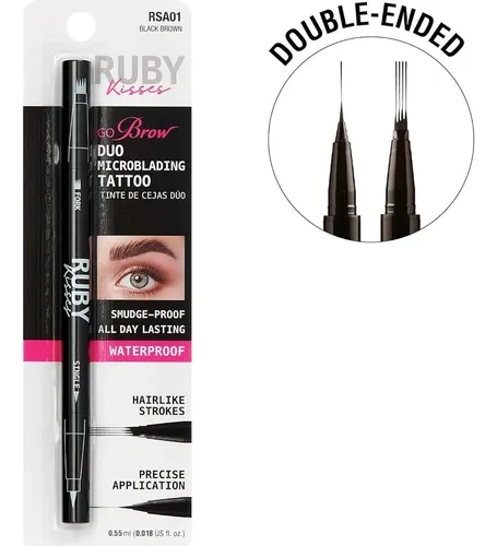 Lápiz De Cejas Waterproof Dual De Tinta Líquida Marrón