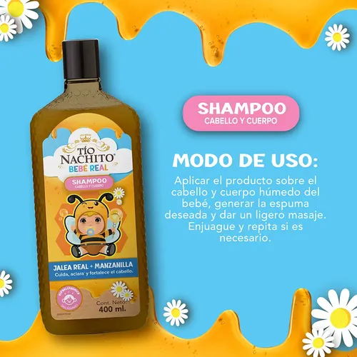 Shampoo Tío Nachito Bebé Real 2en1: Pelo Y Cuerpo 400ml
