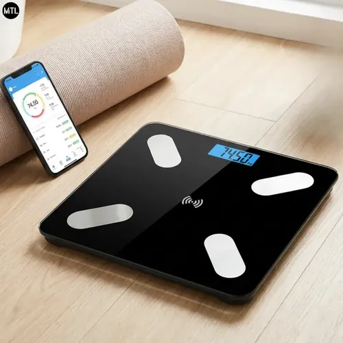 Balanza Digital Baño Bluetooth 180kg Vidrio Encendido Autom