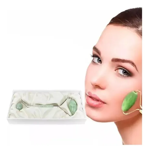 Masajeador Facial Piedra Jade Roller Pack Rodillo Corporal