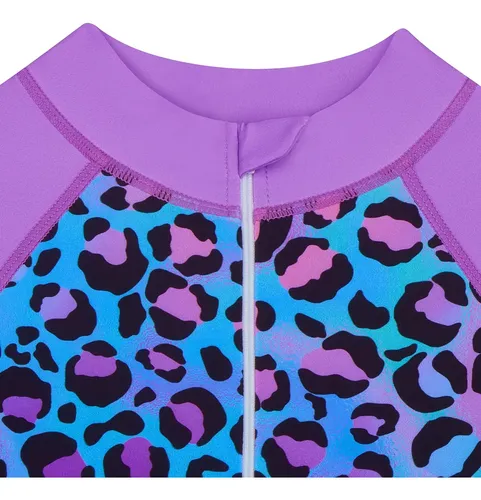 Cltraje De Baño Para Niñas Manga Larga Upf50 Con Gorro De