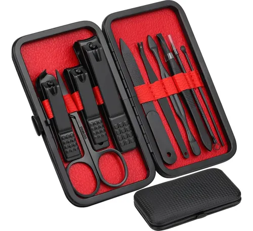 Set 10 Piezas Kit De Manicura Y Pedicura Con Estuche