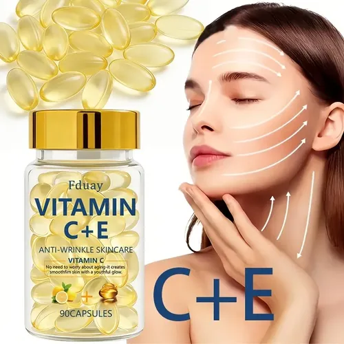 Cápsulas Vitamina C+e Antiarrugas Piel 90 Unidades Todo Tipo De Piel Día/noche
