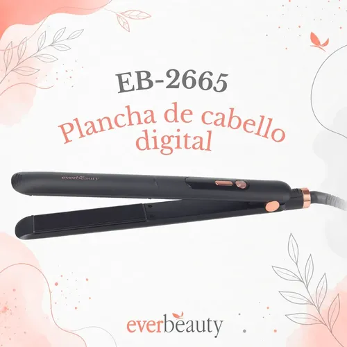 Plancha De Cabello Digital Everbeauty Eb-2665 6 Temperaturas