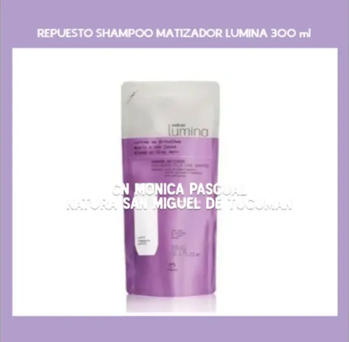 Repuesto Shampoo Matizador Rubios O Con Canas Lumina Natura