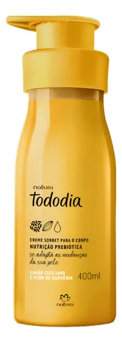 Crema para el cuerpo Limón Siciliano Y Gardenia Natura Tododia 400 ml.