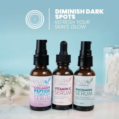 Paquete De Sérum Eva Naturals Con Péptido De Vitamina C Y Ni