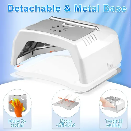 Lámpara De Uñas Uv Led Inalámbrica Imene 72w Con