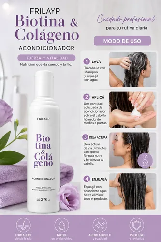 Acondicionador Frilayp Biotina Y Colageno Fortaleza X370ml