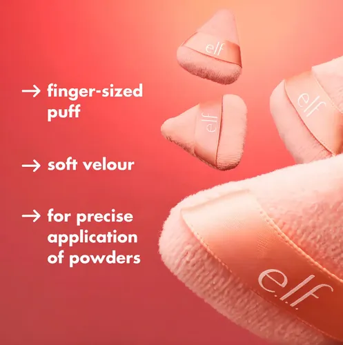 3 Mini Esponjas Terciopelo Elf Halo Glow Pinkie Puffs Color Rosa
