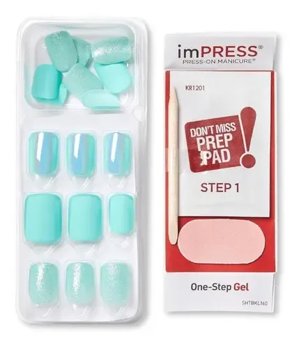 Uñas Press On – Kiss Impress Color Rain Check
