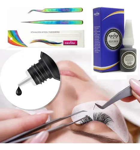 Kit Completo Para Extensiones De Pestañas Navina Pelo X Pelo