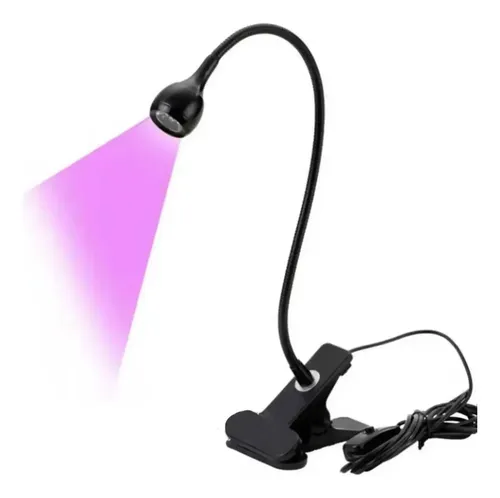 Lampara Secado Uv Led 5w Flexible Con Clip Y Usb Para Resina