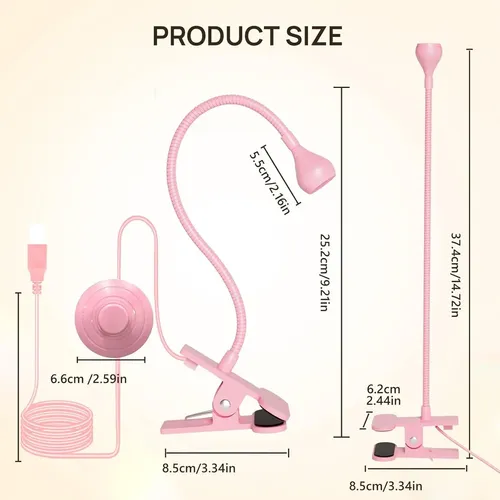 Lámpara De Uñas Uv Led Aoraem Rosa Con Control De Pie