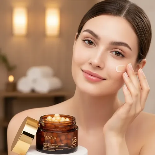 Crema Facial Sadoer Colágeno Y Vitamina C En Cápsulas 80g