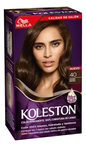 Tintura Koleston Kit Permanente Tono 40 Castaño Mediano