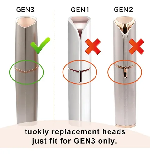 Cabezales De Repuesto 3 For Depilador Facial De Tercera ~