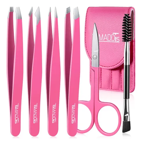 Eyebrow Tweezers Set Tsmaddts 6 Pcs For Women W/ Scissor & B