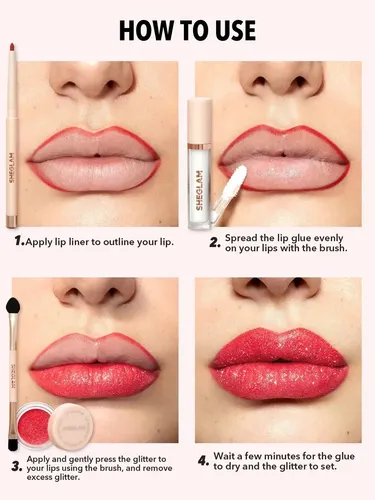 Kit de Labial Glitter Sheglam Lip Dazzler Debutante, con Larga Duración