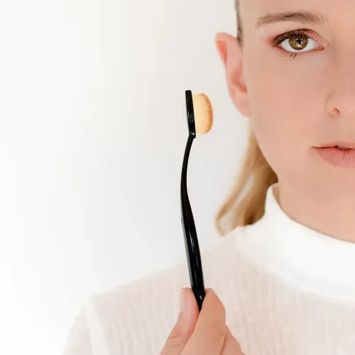 Pincel Eye Shader Brow Brush Maquillaje P.7806 Jessamy Color Negro