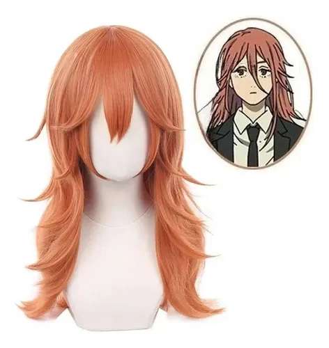 Peluca Cosplay Angel Devil Chainsaw Man Fibra Resistente Al