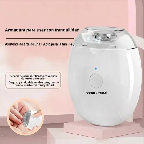 Cortauñas Eléctrico Portátil Usb Recargable Automático Pro