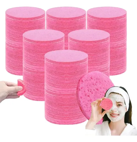 Esponja Facial Comprimida De Pulpa De Madera X50