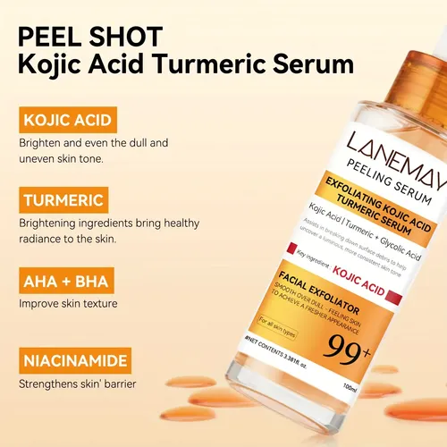 Ácido Kójico Y Cúrcuma Sérum Exfoliante – Piel Radiante