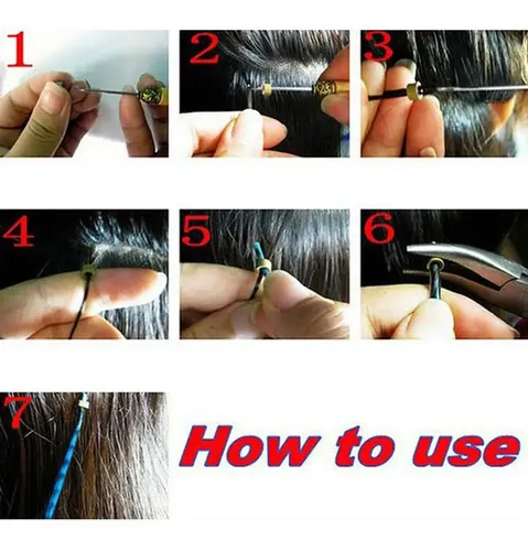 12pcs Extensión Del Cabello Gancho Herramienta De Tracción