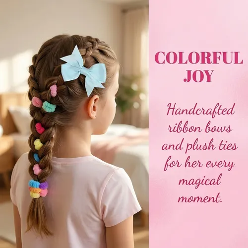 Set De Ligas Para Cabello Infantil 881 Piezas Colores Dulces