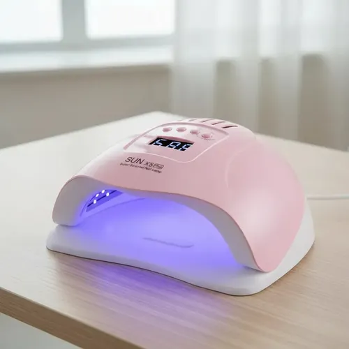 Cabina Para Uñas SUNUV X5 Plus Rosa LEDs UV 80W Con Temporizador