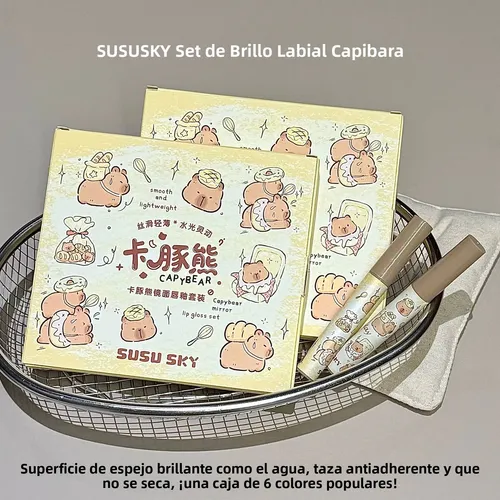 Susu Sky Set Brillo Labial Espejo Agua Larga Duración Maquil