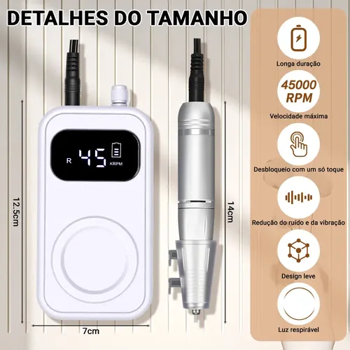 Lijadora Eléctrica Portátil Con Motor De Taladro De Uñas