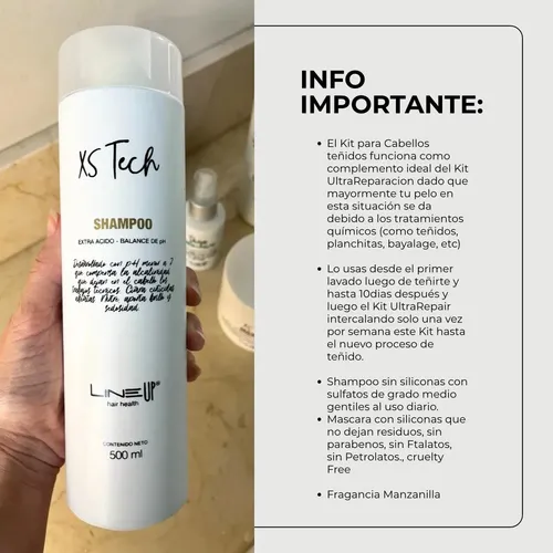 Kit Reparación Total 6, cabello teñido alisado, Shampoo y Máscara extra ácidos para cerrar cutículas y Shampoo, Máscara y Crema de Peinar Reparadora, Protectora Térmica y Serum Reparador de Coco+Palta