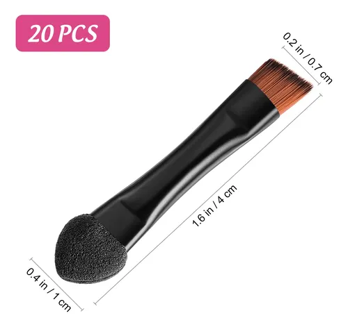 Set De 20 Brochas De Maquillaje Portátiles De Doble Extremo