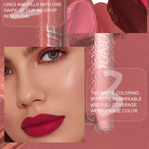 Set 2 En 1: Brillo De Labios Y Delineador Impermeable Dunuf