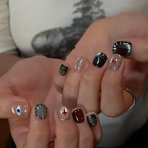 Calidad Superior Parches De Arte De Uñas Góticos De Nicho