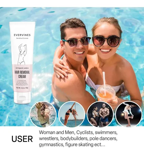 Crema Depilatoria Indolora Para Mujeres Evervines 119g