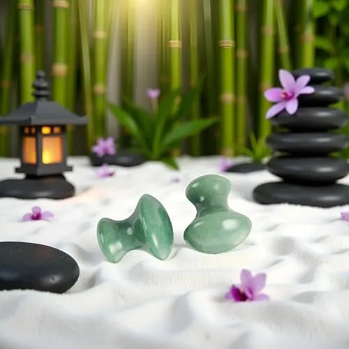 2 Herramientas De Masaje Facial Gua Sha, Juego De Piedras Ve