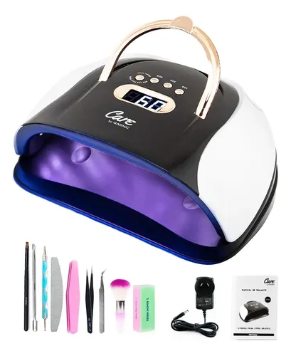 Cabina De Uñas Profesional 21.1w Con Luz Led Y Timer Gadnic