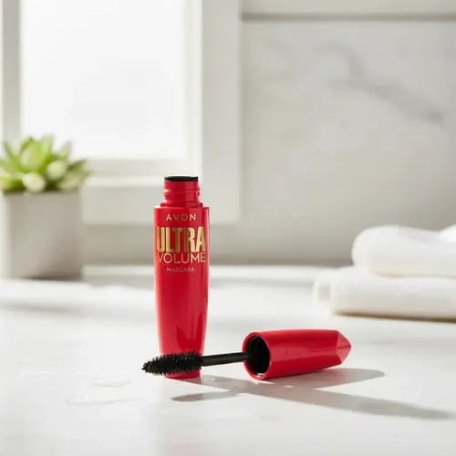 Máscara De Pestañas Avon Ultra Volume Color Negro Lavable