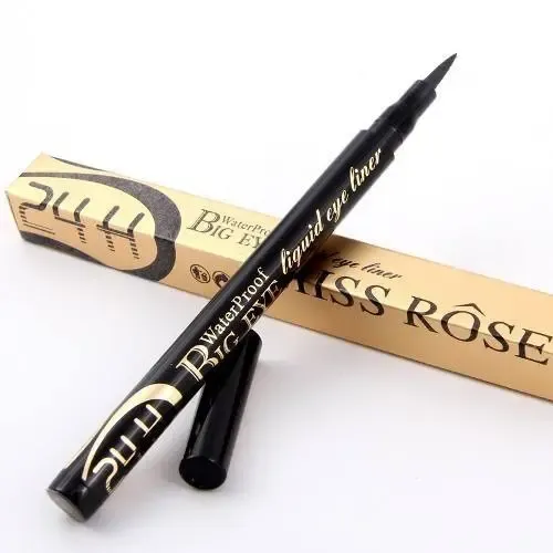 Delineador de ojos líquido Miss Rose Big Eye Liquid Eyeliner color negro