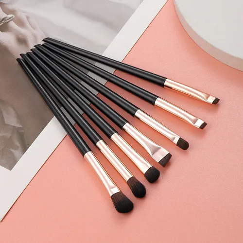 Set De Brochas Para Maquillaje De Ojos Con Detalles De 7 Pie