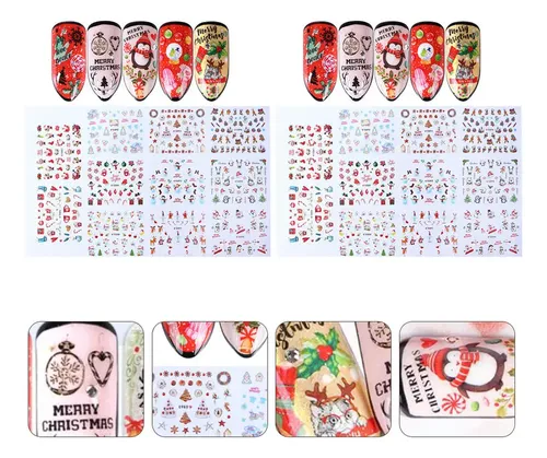 Pegatinas Navideñas For Uñas Dp Con Diseño De Muñeca &aj &vn